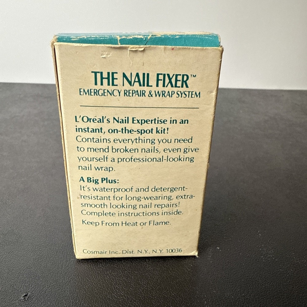VTG L'Oréal The‎ Nail Fixer Emergency Repair & Wrap System NEW OLDSTOCK RARE - Picture 3 of 7